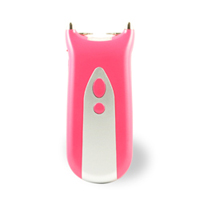 Bright Brightness LED Torch and 6500KV Mini Stun Gun, pink and silver