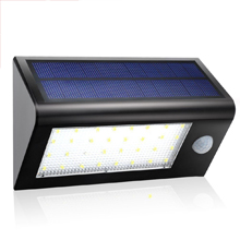 32 LED Super Bright Solar Powered Wireless Outdoor PIR Motion Sensor Waterproof Garden Lamp, Black