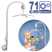 71CM High Baby Crib Bed Bell Toys Holder Arm Bracket, Nut Screw, & Windup Music Box