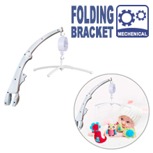 Folding Baby Crib Arm Bracket Clamp & Windup Music Box
