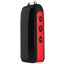 Personal Defense Stun Gun 9500KV and Bright LED Torch with Rubber Handlebar, black and red