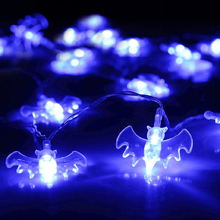 20 LEDs Waterproof Solar Powered Bat String Fairy Lighting Party Lamp for Halloween Indoor/Outdoor Decorations(Pure White/ Warm White/ Blue/ Multi-color)