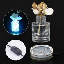 USB Powered Round LED Light Stand Base for Air Fresheners or Reed Diffusers , 7 Changing Lighting Colors , with Controller