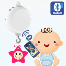 Bluetooth Digital Baby Crib Mobile Music Box with 128M TF Card, Support Extended to 2 GB, Battery-Operated