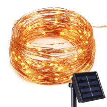 150 LEDs Waterproof Solar Powered Starry String Copper Wire Fairy Lighting Party Lights for Indoor/Outdoor Decorations( Pure white/ Warm white/ Blue/ Purple/ Multi-color)
